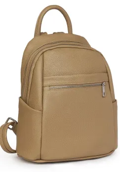 Rucsac dama din piele Jonathan bej imagine