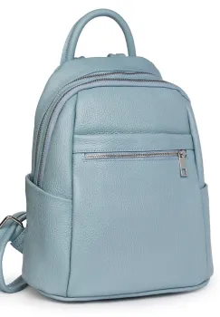 Rucsac dama din piele Jonathan bleu imagine