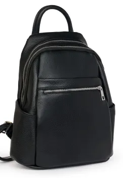 Rucsac dama din piele Jonathan negru imagine