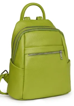 Rucsac dama din piele Jonathan verde deschis imagine