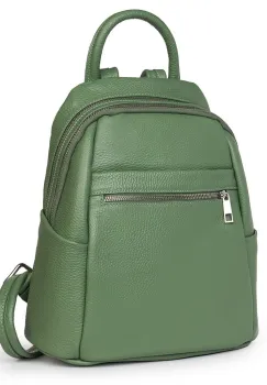 Rucsac dama din piele Jonathan verde menta imagine