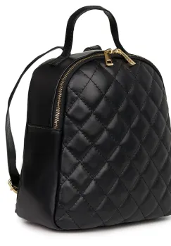 Rucsac din piele matlasata Mateo negru imagine