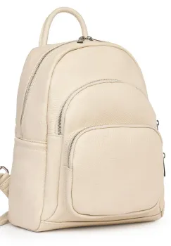 Rucsac din piele naturala Alghero crem imagine