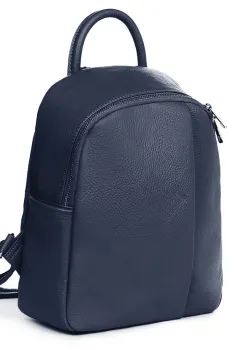 Rucsac din piele naturala Angelo bleumarin imagine