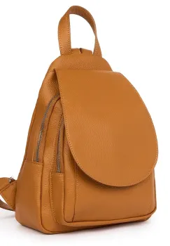 Rucsac din piele naturala Dante coniac imagine