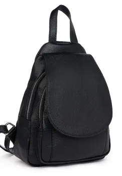 Rucsac din piele naturala Dante negru imagine