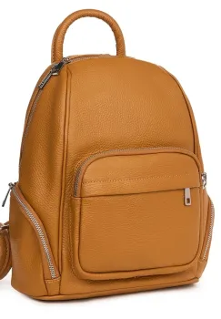 Rucsac din piele naturala Enzo coniac imagine