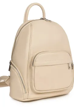 Rucsac din piele naturala Enzo crem imagine