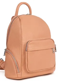 Rucsac din piele naturala Enzo roz imagine