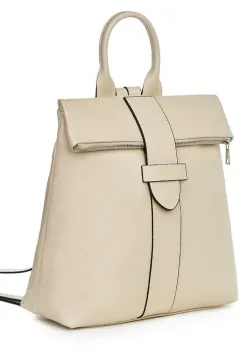 Rucsac din piele naturala Ricardo crem imagine