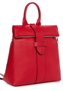 Rucsac din piele naturala Ricardo rosu imagine