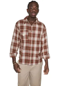 Camasa barbati Converse Plaid Work Shirt CVM6C564-FFR imagine