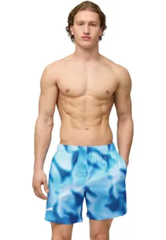 Pantaloni scurti barbati Puma Swim Men Printed Rasterized Mid Short 94751502 imagine