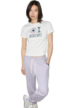 Tricou femei Converse I Love Chuck Tee CVW6T540-WHT imagine