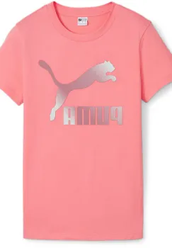 Tricou femei Puma Classics Shiny Logo Tee S 62559726 imagine
