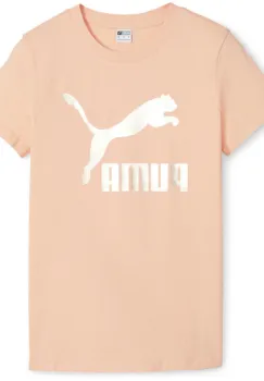 Tricou femei Puma Classics Shiny Logo Tee S 62559745 imagine