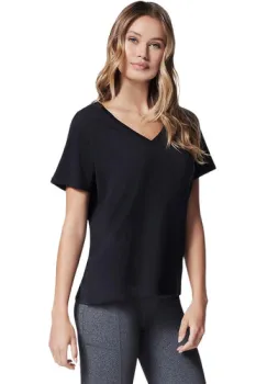 Tricou femei Skechers Pima V-Neck Tee TP130-BLK imagine