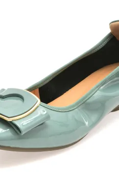 Balerini casual EPICA verzi, 21563, din piele naturala lacuita imagine