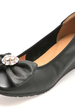 Balerini casual FLAVIA PASSINI negri, 51262, din piele naturala imagine