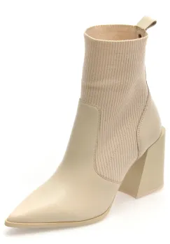 Botine elegante ALDO albe, 13472486, din piele naturala imagine