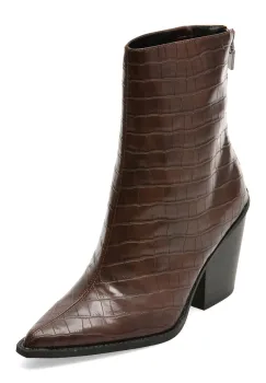 Botine elegante ALDO maro, 14183544, din piele ecologica imagine