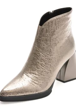 Botine elegante EPICA argintii, 2748, din piele naturala imagine