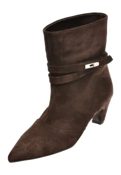 Botine elegante EPICA maro, 3691825, din piele intoarsa imagine