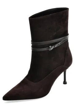 Botine elegante EPICA maro, 6KR008, din piele intoarsa imagine