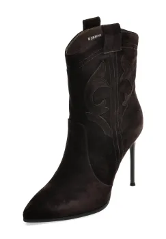 Botine elegante EPICA maro, AY2779, din piele intoarsa imagine
