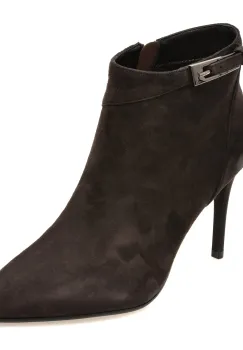 Botine elegante EPICA maro, E3265, din piele intoarsa imagine