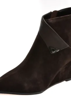 Botine elegante EPICA maro, M152B, din piele intoarsa imagine