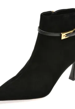 Botine elegante EPICA negre, 25M2579, din piele intoarsa imagine