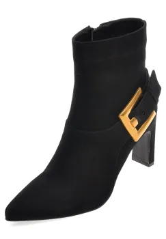 Botine elegante EPICA negre, 274087, din piele intoarsa imagine