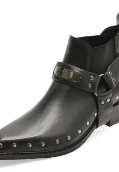 Botine elegante EPICA negre, 301, din piele naturala imagine