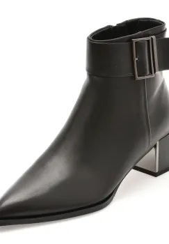 Botine elegante EPICA negre, 5C410, din piele naturala imagine