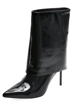 Botine elegante EPICA negre, 5S01F, din piele naturala lacuita imagine