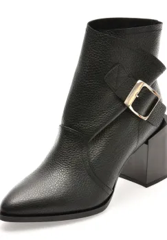 Botine elegante EPICA negre, 6125099, din piele naturala imagine
