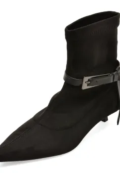 Botine elegante EPICA negre, 6531215, din material textil imagine