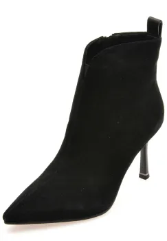 Botine elegante EPICA negre, A1501, din piele intoarsa imagine