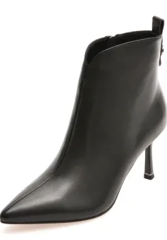 Botine elegante EPICA negre, A1501, din piele naturala imagine