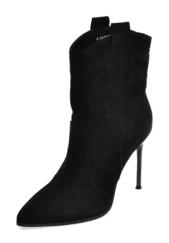 Botine elegante EPICA negre, AY2779, din piele intoarsa imagine