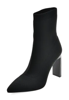 Botine elegante EPICA negre, C5595, din material textil imagine
