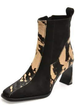 Botine elegante EPICA negre, GL549, din material textil imagine