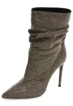 Botine elegante EPICA PREMIUM argintii, 62R, din piele naturala imagine