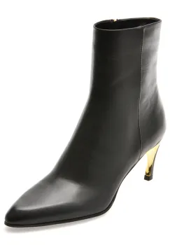 Botine elegante EPICA PREMIUM negre, 01073EB, din piele naturala imagine