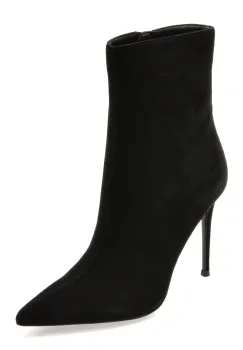 Botine elegante EPICA PREMIUM negre, 2466T, din piele intoarsa imagine