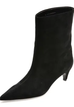 Botine elegante EPICA PREMIUM negre, 81R, din piele intoarsa imagine