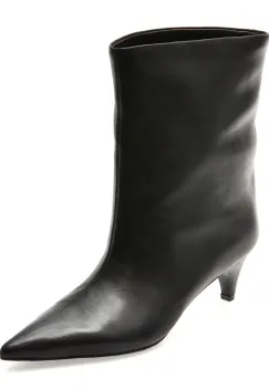 Botine elegante EPICA PREMIUM negre, 81R, din piele naturala imagine
