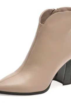 Botine elegante FLAVIA PASSINI gri, DX717, din piele naturala imagine