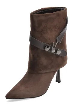 Botine elegante FLAVIA PASSINI maro, AC5850, din piele intoarsa imagine